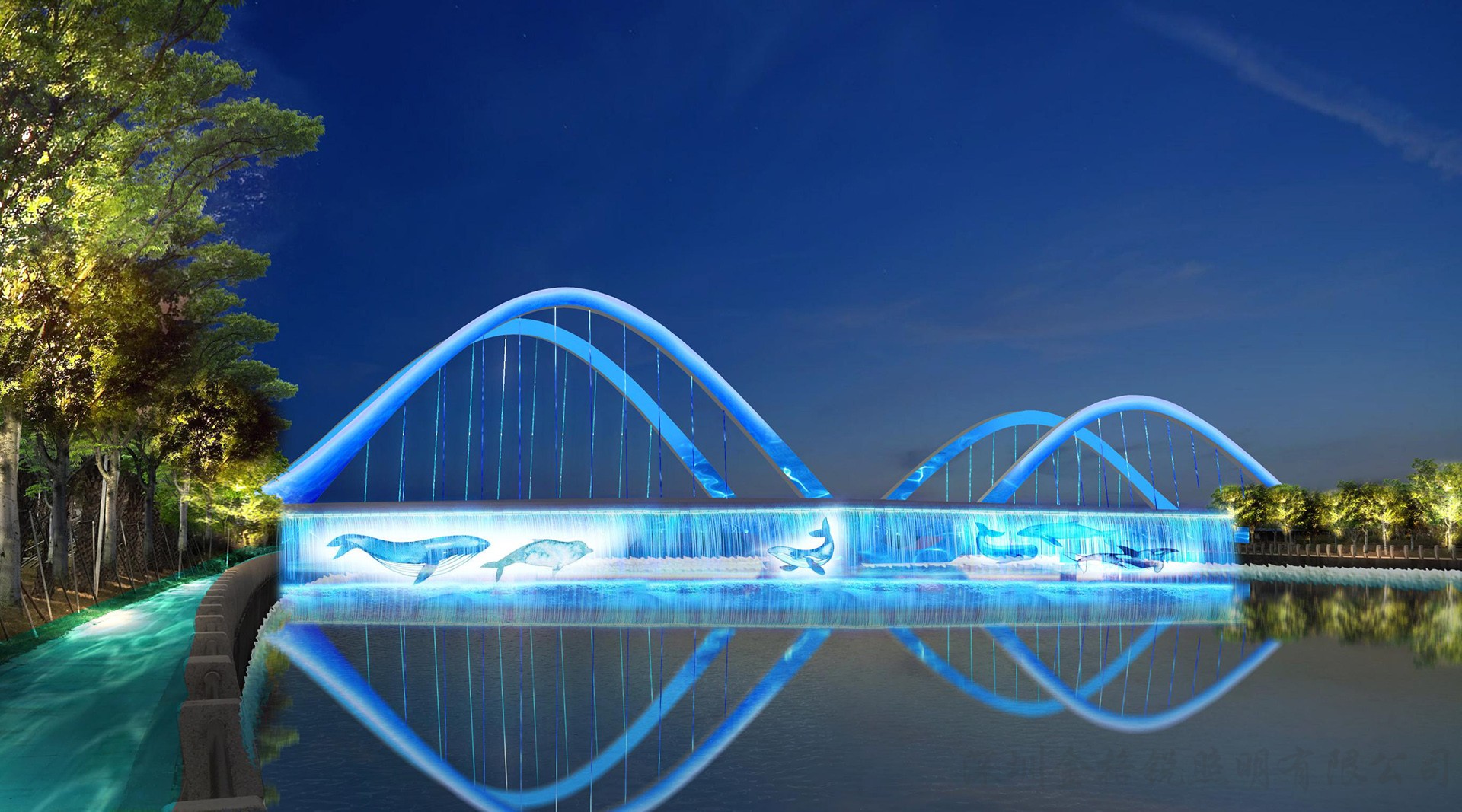 珠海市十字門中央商務(wù)區(qū)橫琴片區(qū)海貝橋、海韻橋、海鳴橋、海翼橋永久泛光工程